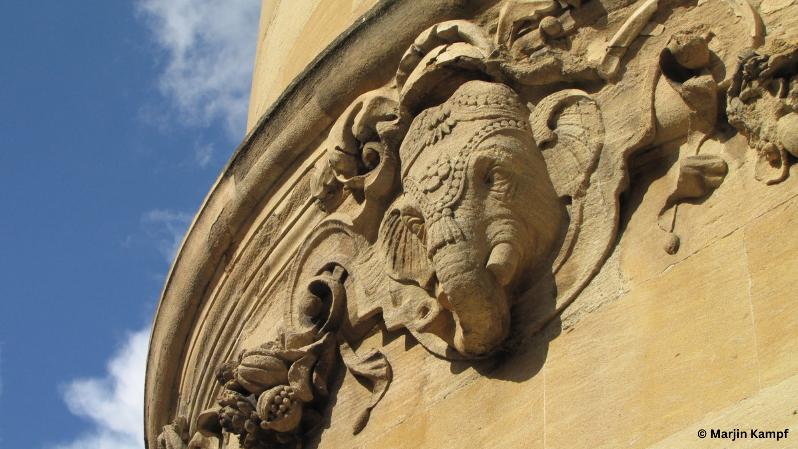Stone carving of an elephant
