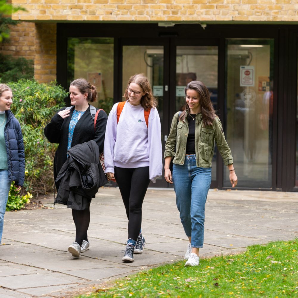 Students walking