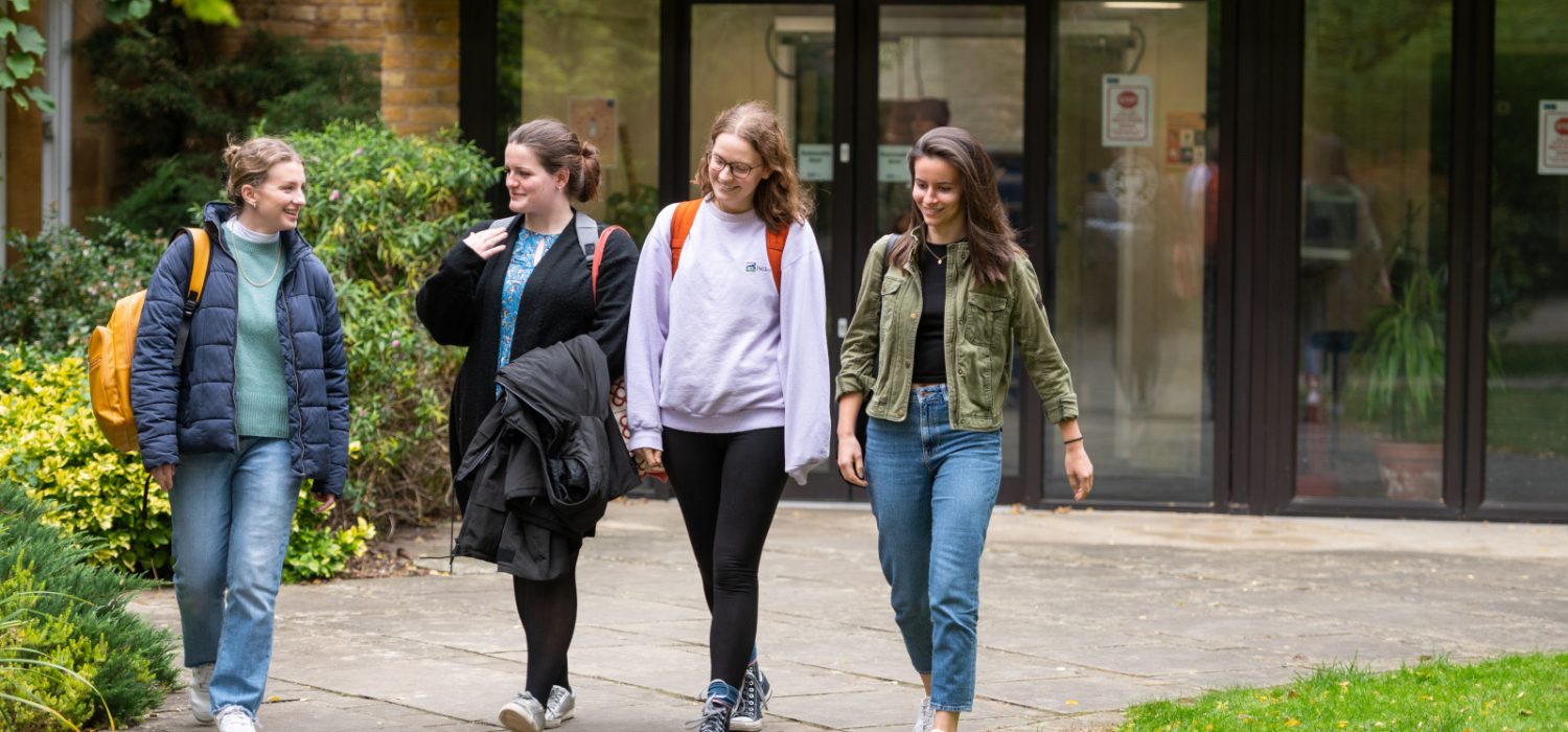 Students walking