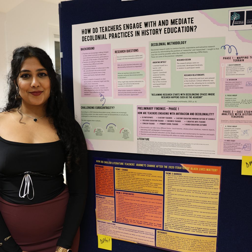 Zaiba Patel with poster